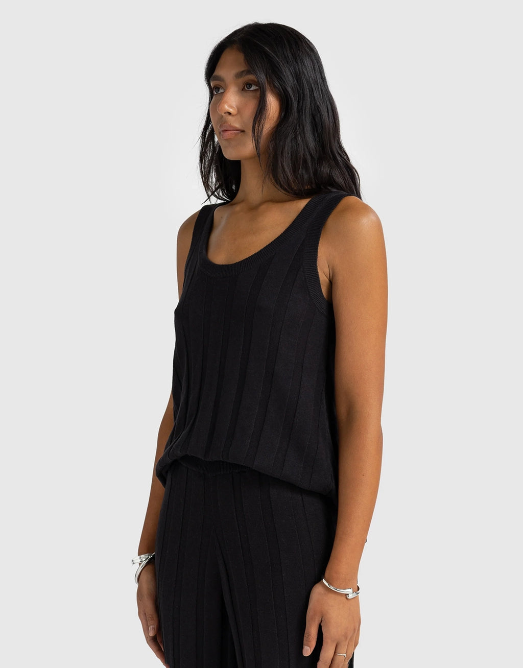 Amara Knit Tank - Black