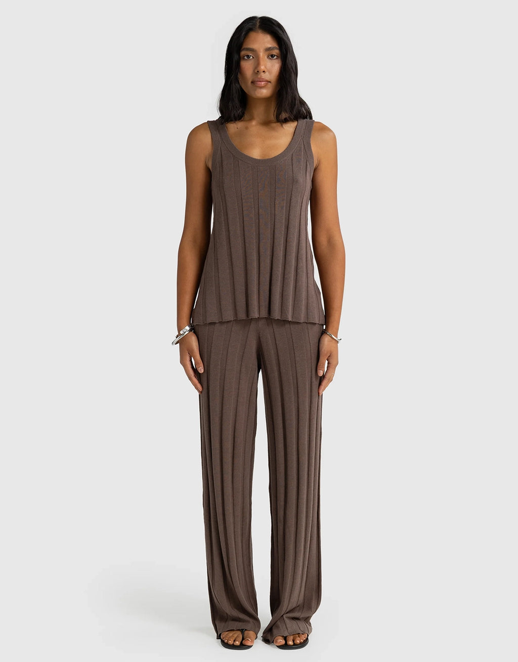 Amara Knit Tank - Espresso