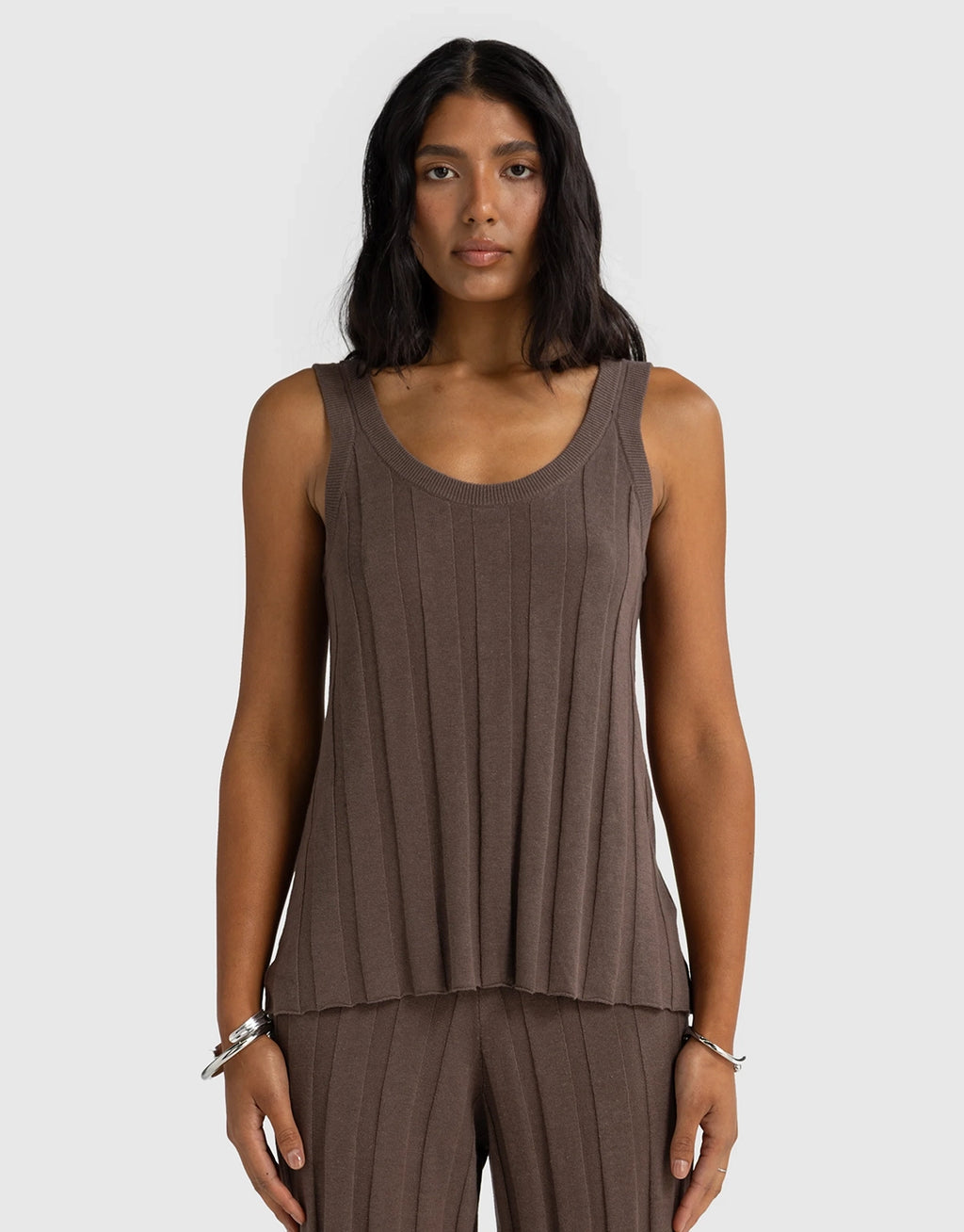 Amara Knit Tank - Espresso