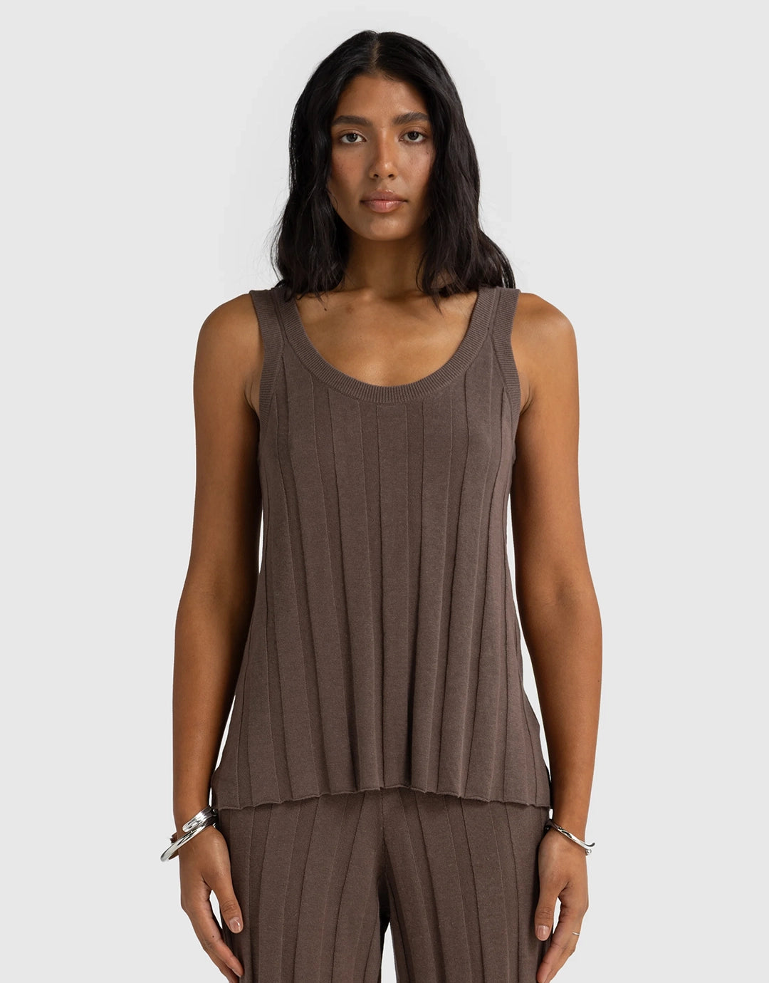 Amara Knit Tank - Espresso