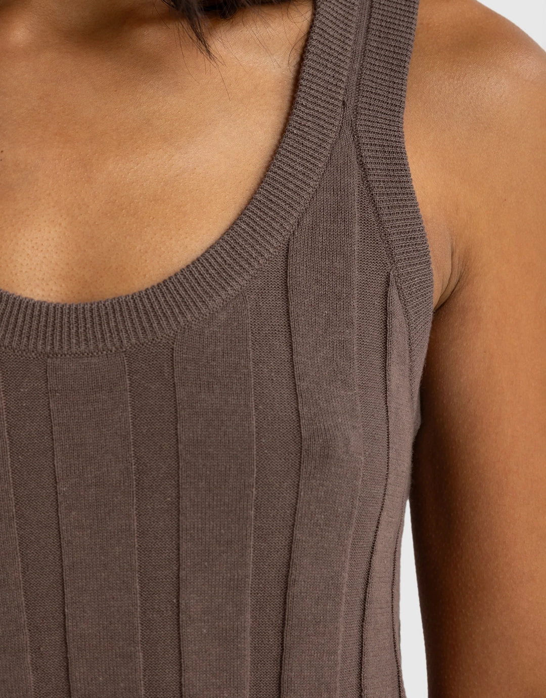 Amara Knit Tank - Espresso