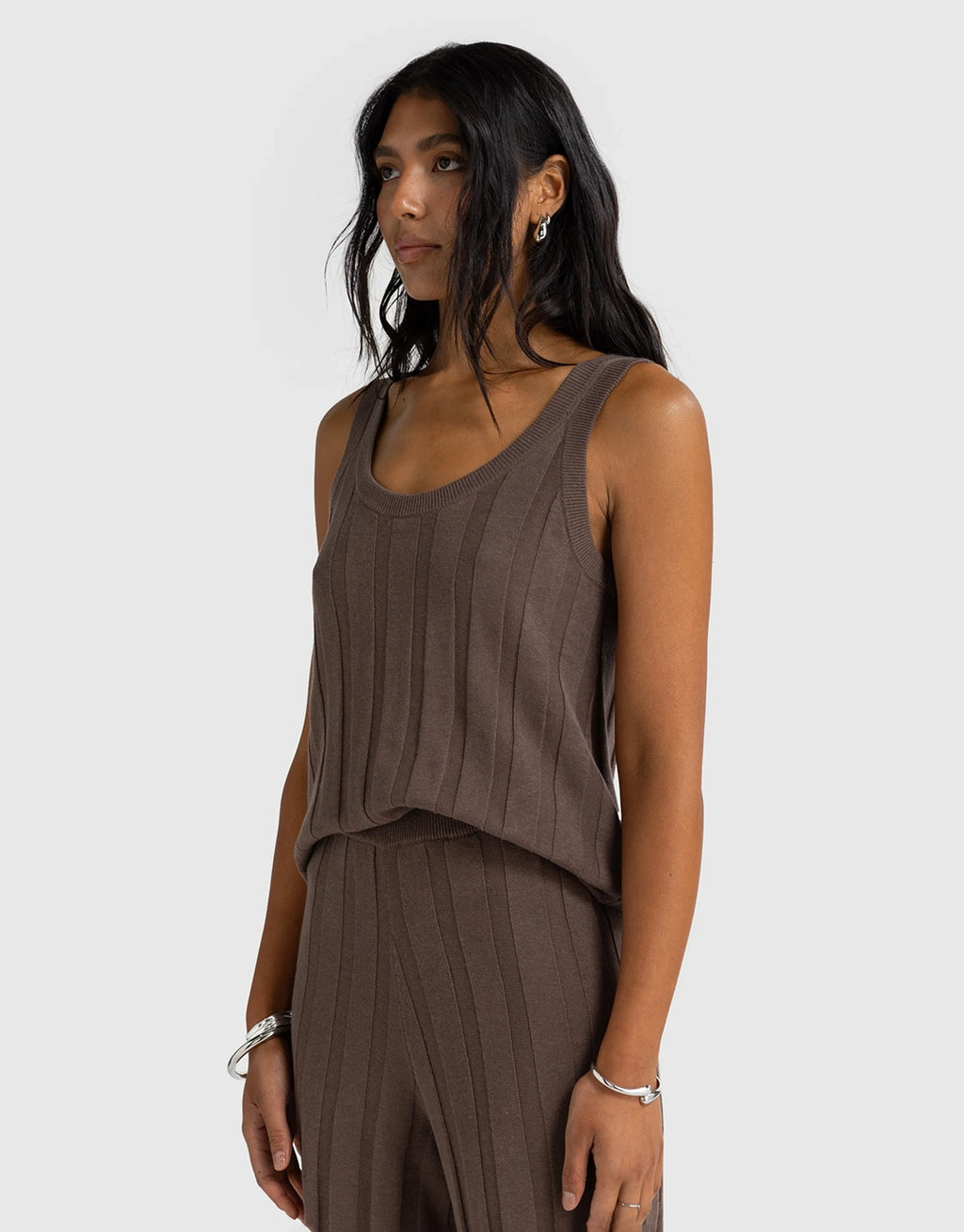 Amara Knit Tank - Espresso