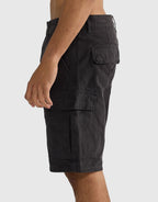Cargo Shorts - Washed Black by ORTC - view 3