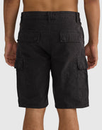 Cargo Shorts - Washed Black by ORTC - view 4
