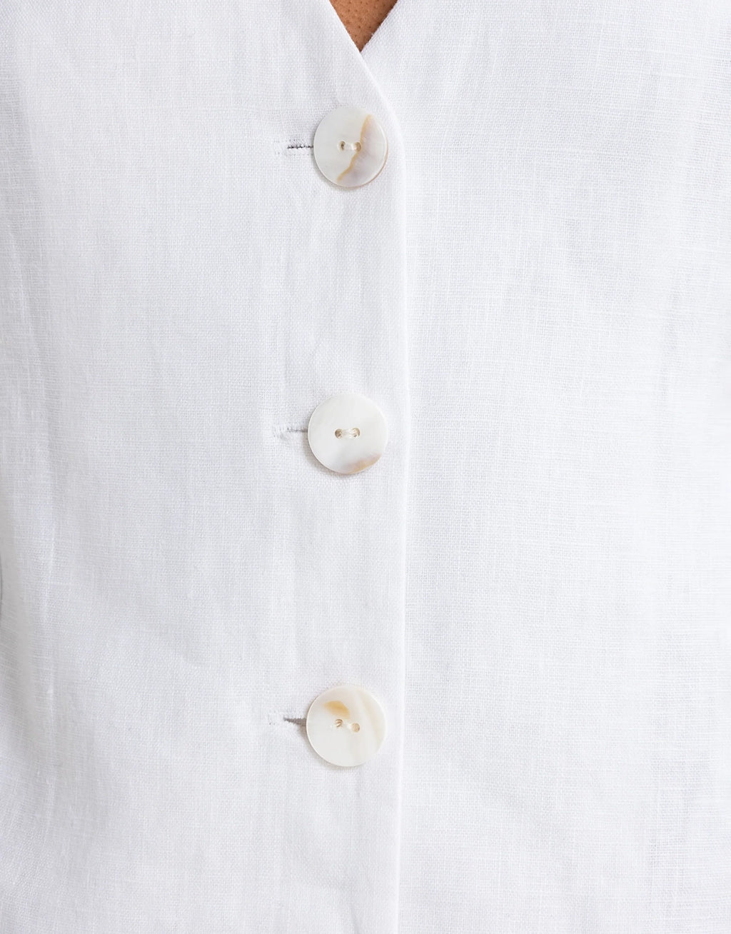 Koda Linen Mini Dress - White