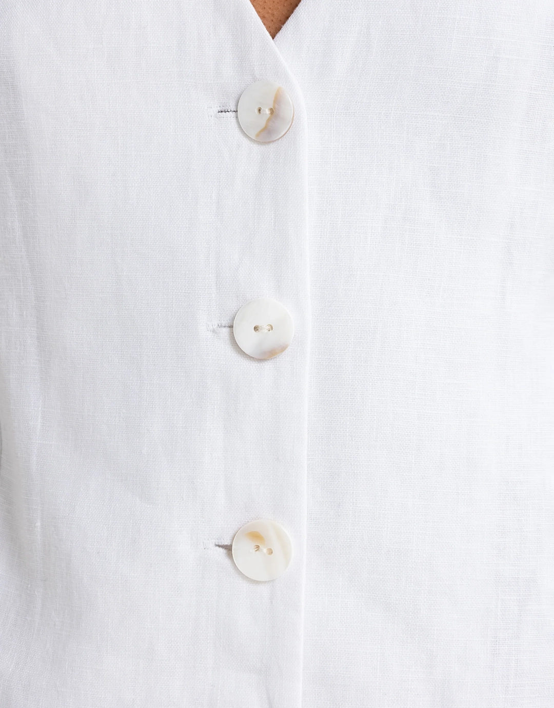 Koda Linen Mini Dress - White