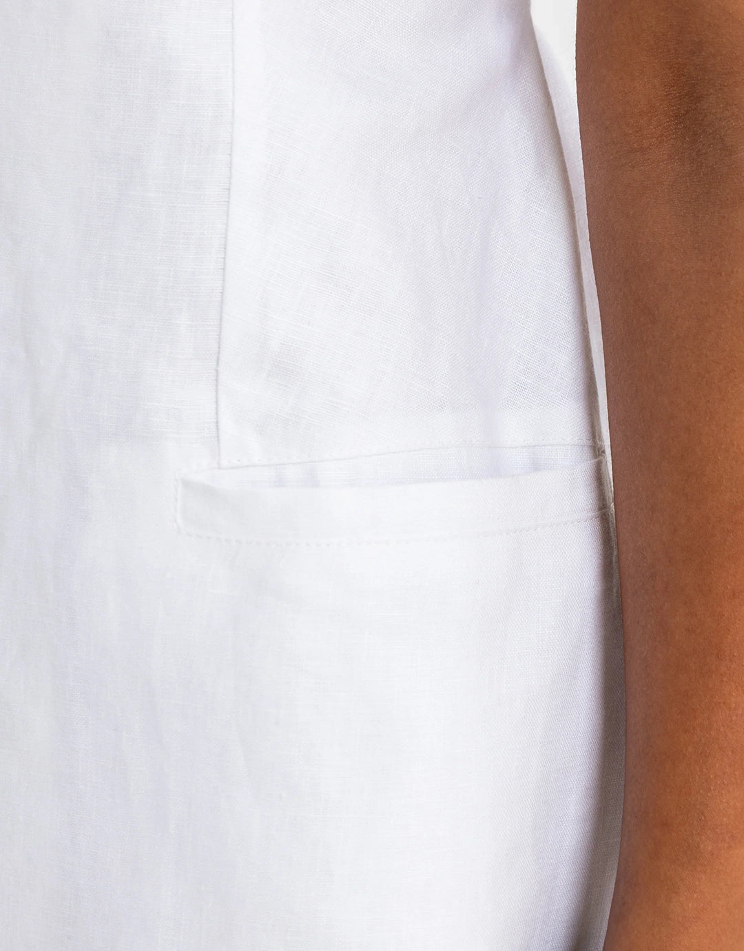 Koda Linen Mini Dress - White