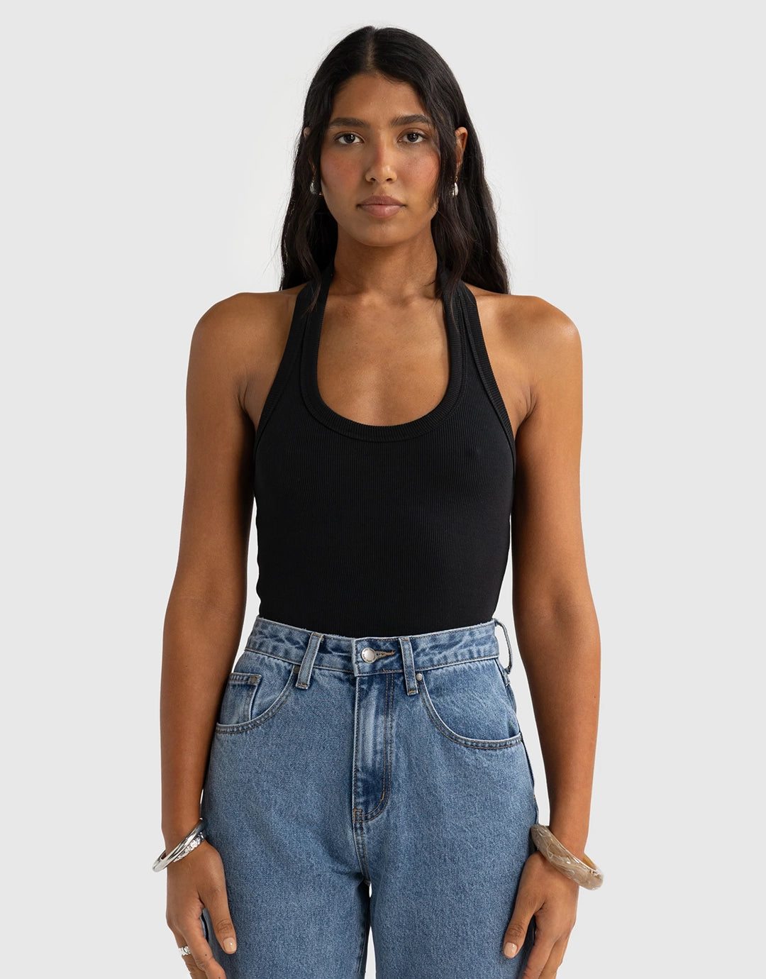 Sunday Halter Tank - Black