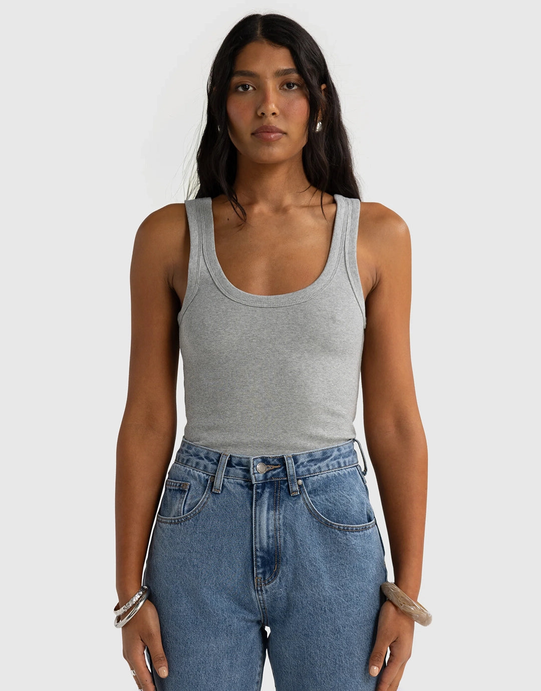 Sunday Scoop Tank - Grey Marle