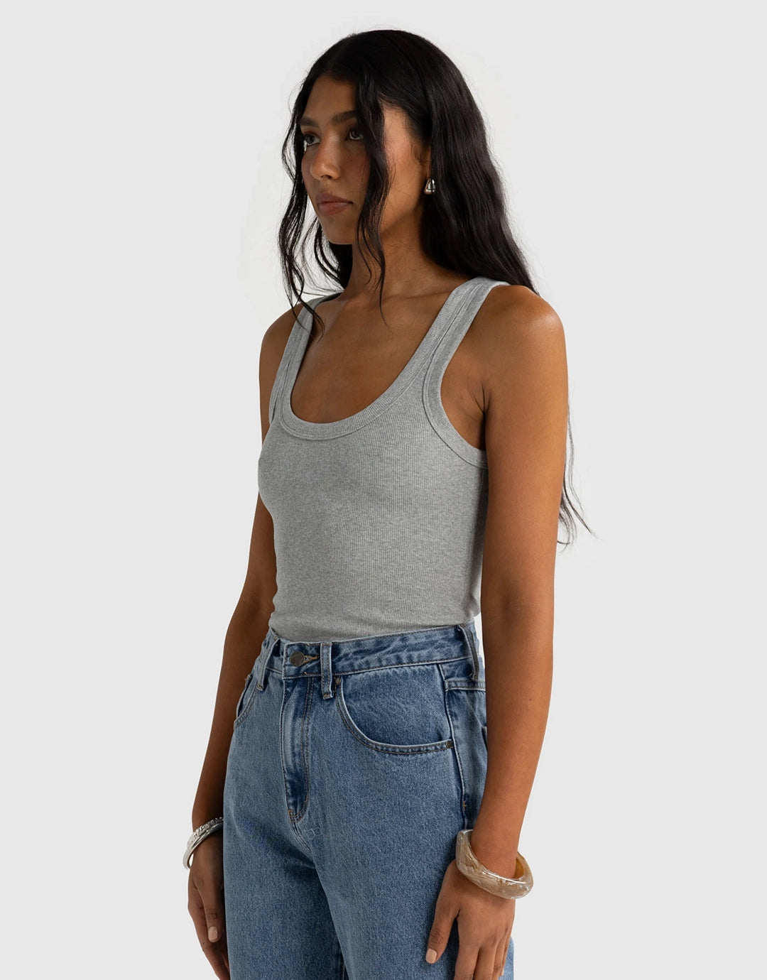 Sunday Scoop Tank - Grey Marle