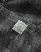 Waffle Zip-Through Hoodie - Grey Plaid by Butter Goods - view 3