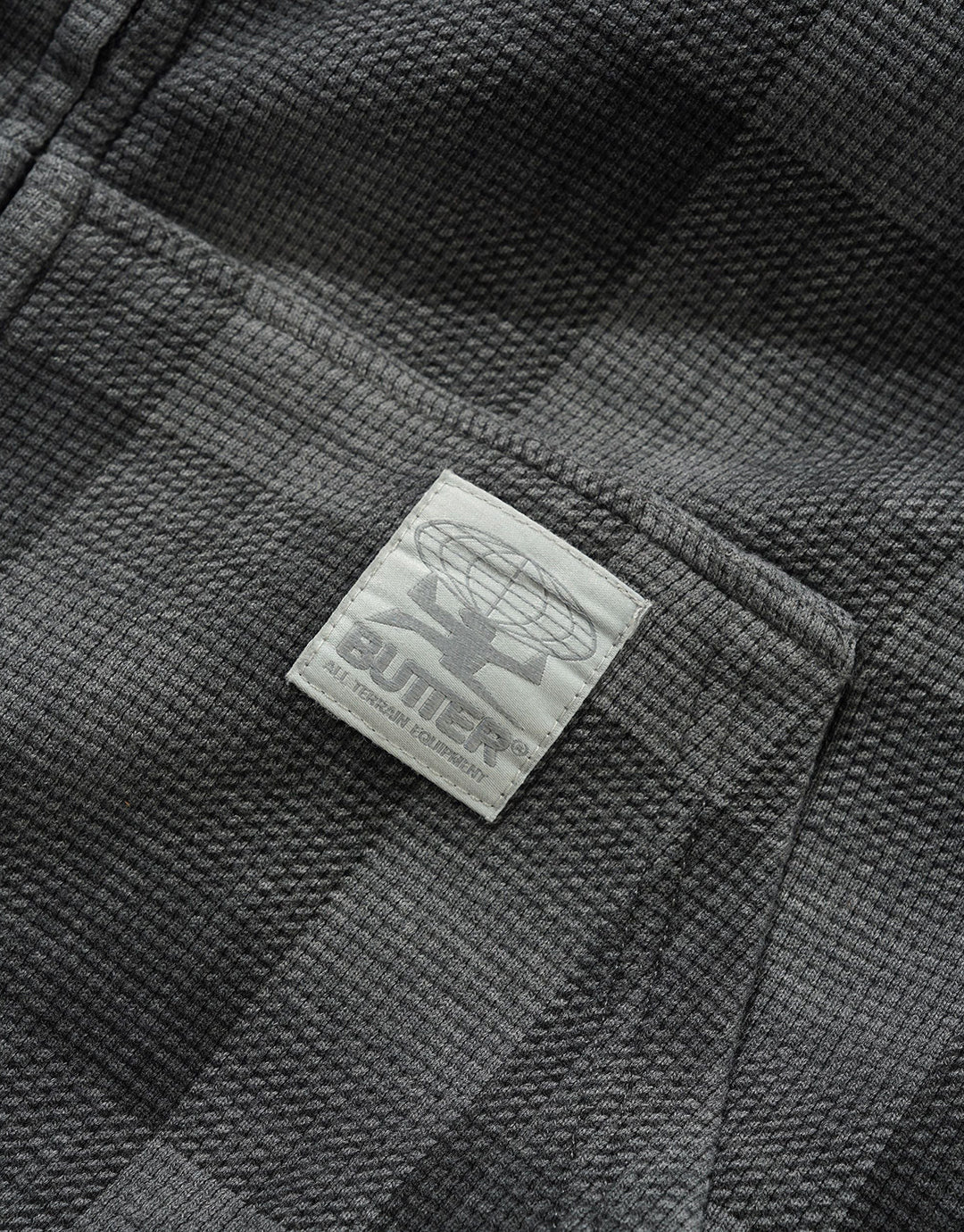 Waffle Zip-Through Hoodie - Grey Plaid by Butter Goods - view 3