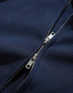Waffle Zip-Through Hoodie - Navy Overdye by Butter Goods - view 4
