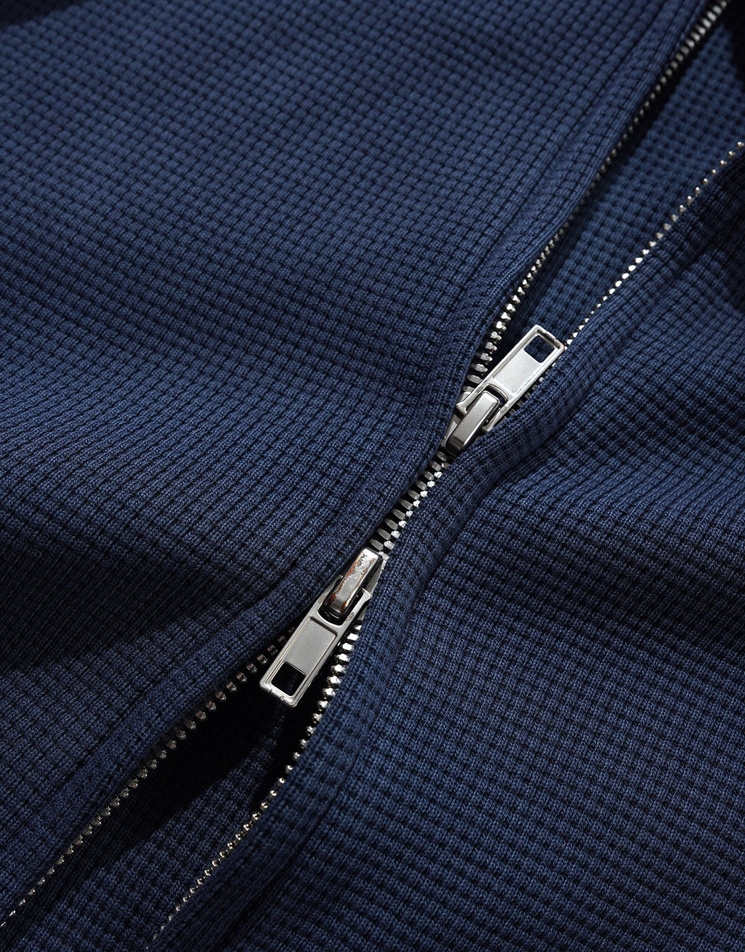 Waffle Zip-Through Hoodie - Navy Overdye by Butter Goods - view 4