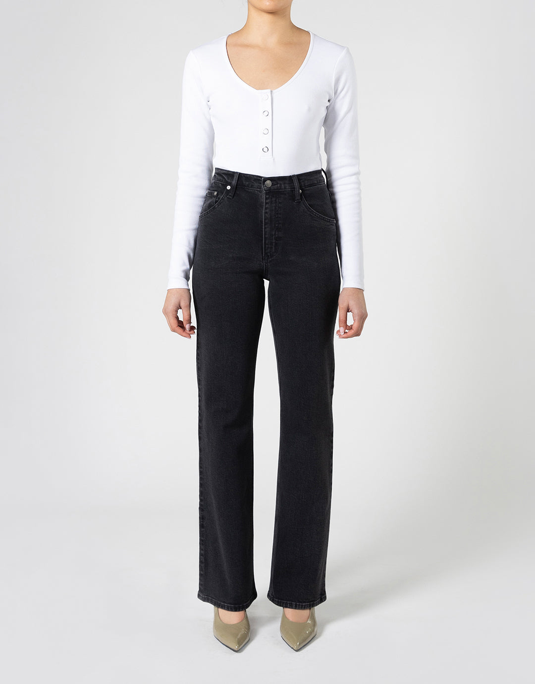 Loretta Bootcut Jeans - Shadow Black