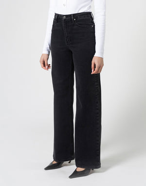 Mila Wide Leg Jeans - Shadow Black