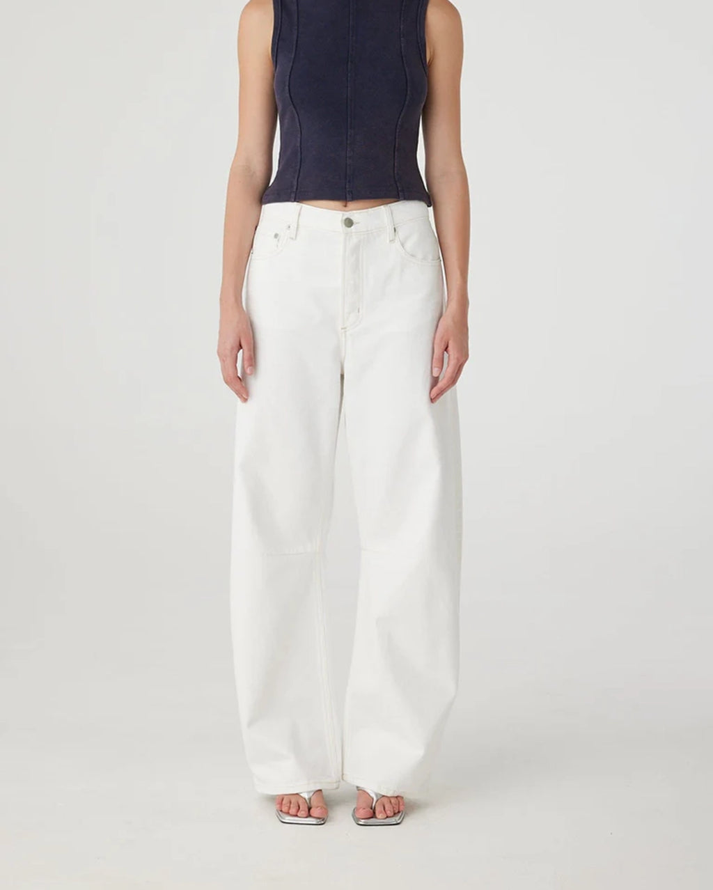Vera Barrel Jeans - White by Nobody Denim - view 2