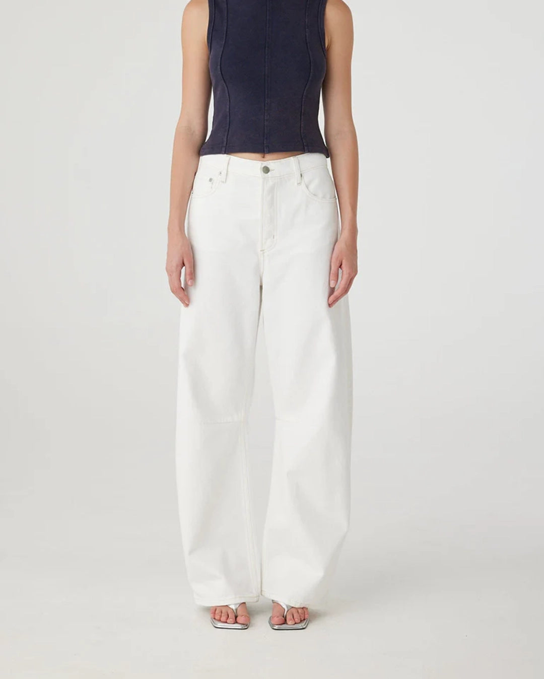 Vera Barrel Jeans - White by Nobody Denim - view 2