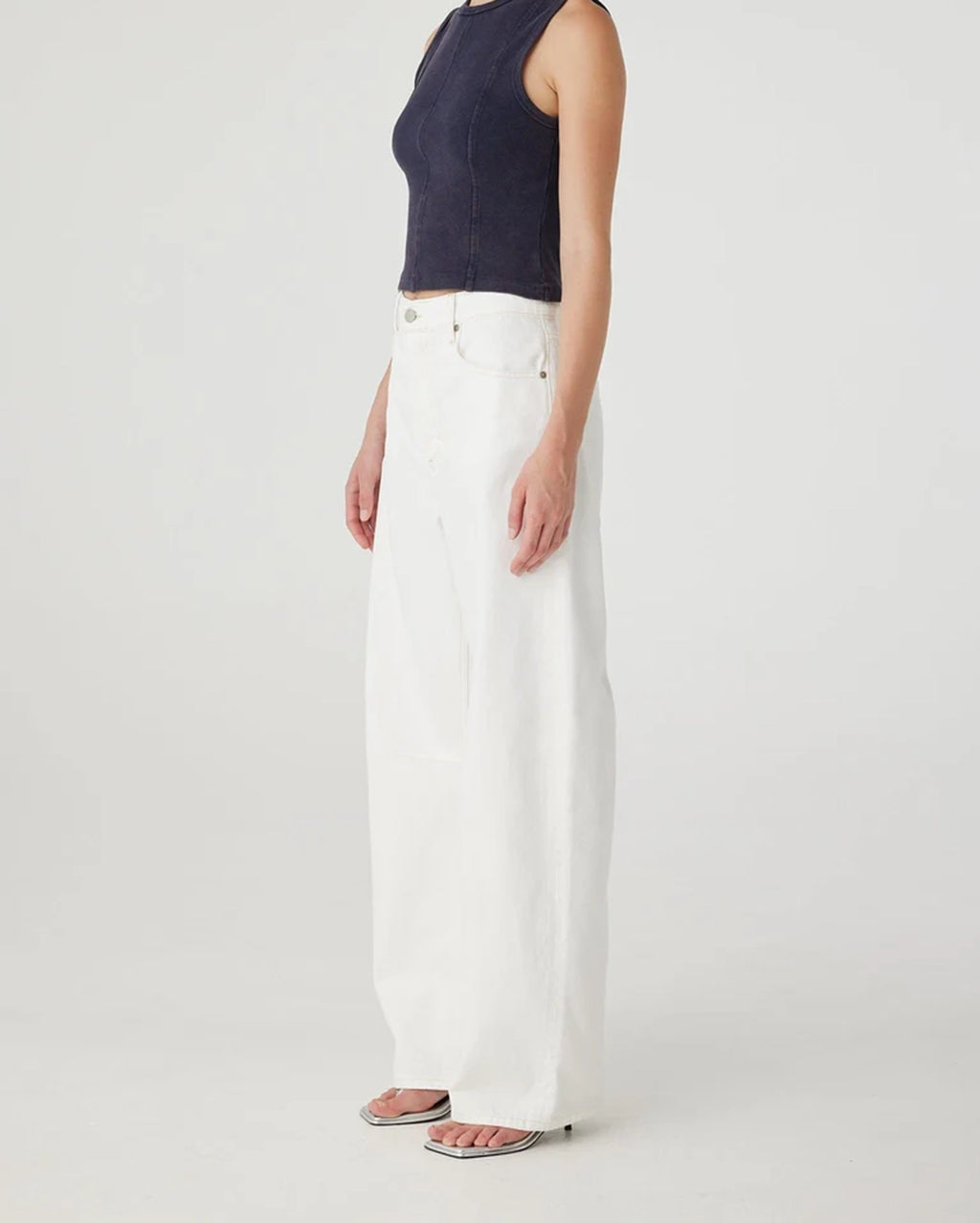 Vera Barrel Jeans - White by Nobody Denim - view 3