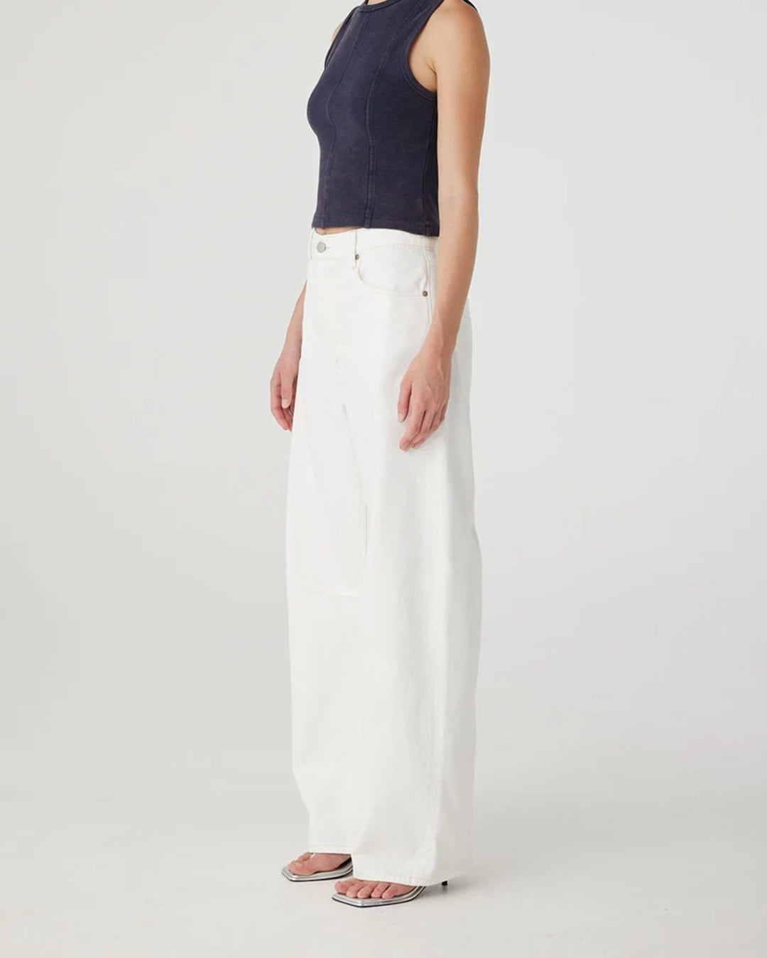 Vera Barrel Jeans - White by Nobody Denim - view 3