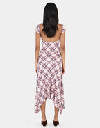 Farrah Midi Skirt - Berry Plaid by Ownley - view 2