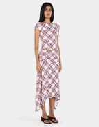 Farrah Midi Skirt - Berry Plaid by Ownley