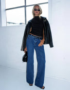99 Bella Low Baggy Jeans - Mid Blue by Abrand