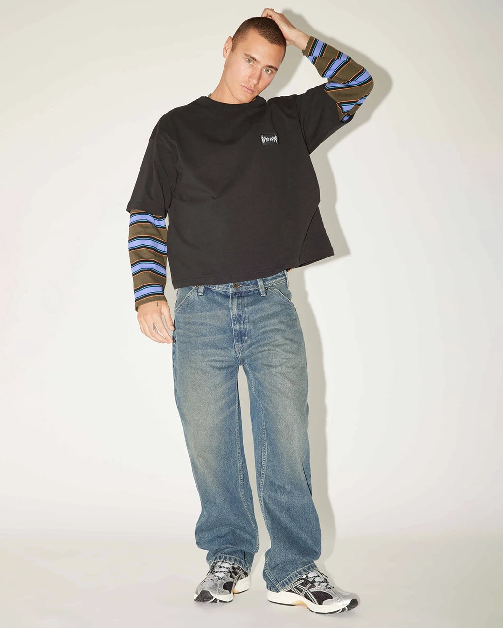 A5 Erik Baggy Denim Jeans Dark Blue