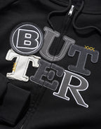 Patchwork Zip-Through Hoodie - Black by Butter Goods - view 2