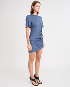 Solene Mini Dress - Steel Blue by Pfeiffer - view 3