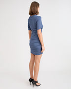 Solene Mini Dress - Steel Blue by Pfeiffer - view 6