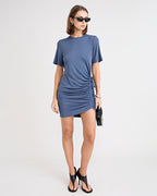 Solene Mini Dress - Steel Blue by Pfeiffer