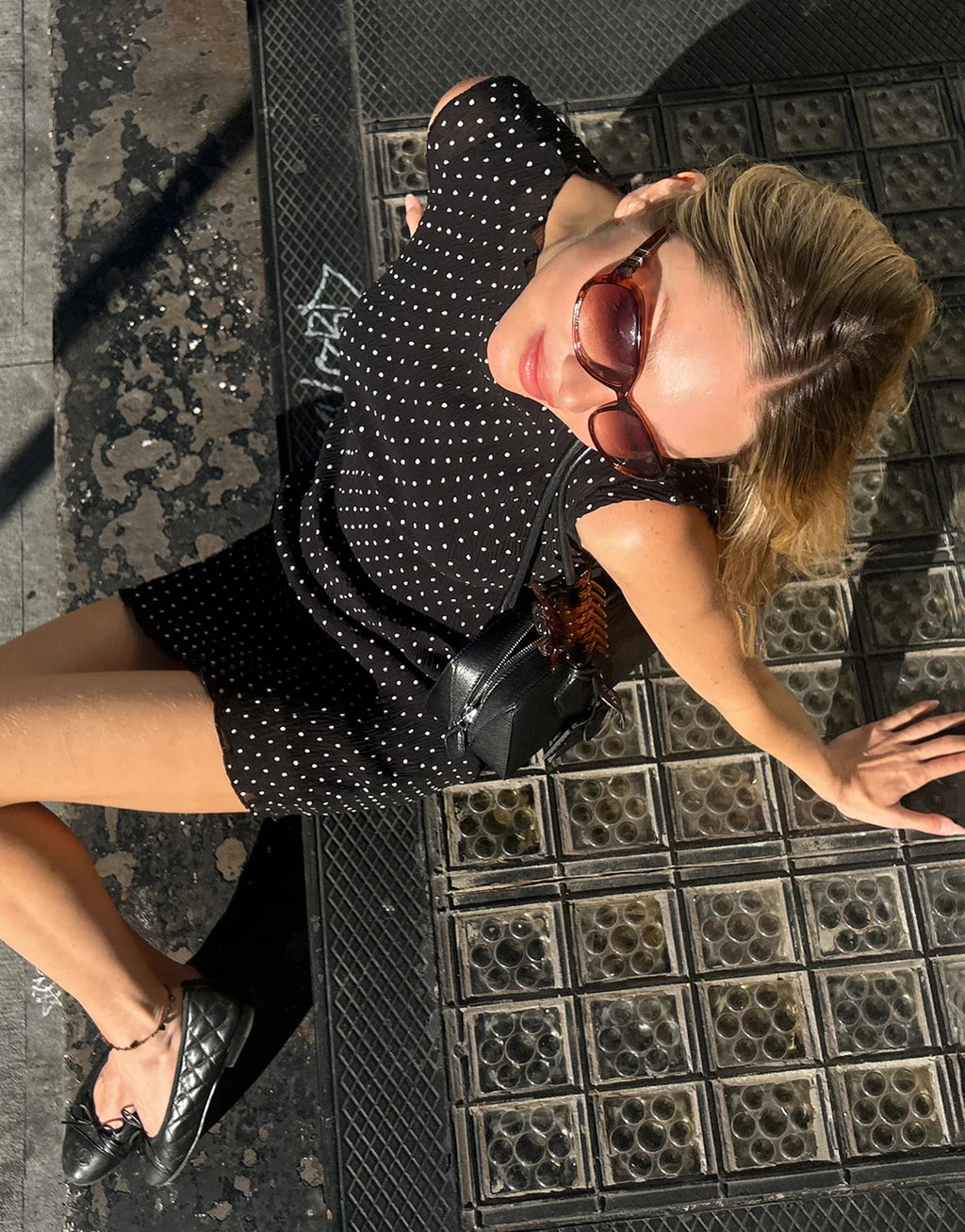 Mariner Mini Dress - Noir Polka