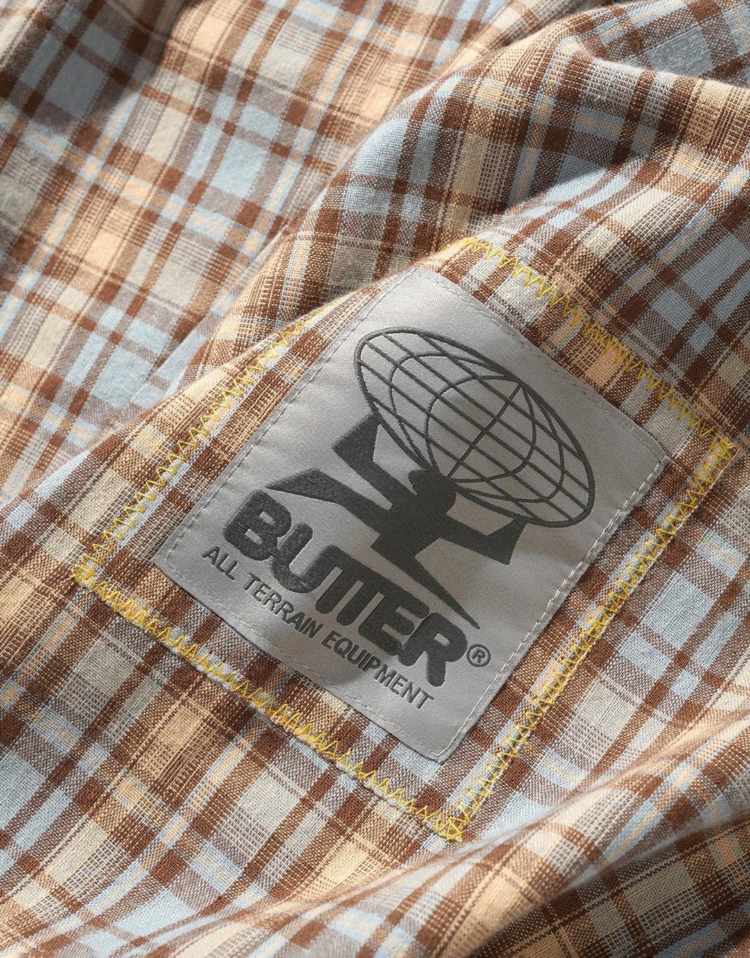 Plaid Equipment Anorak Jacket - Sky / Tan by Butter Goods - view 2