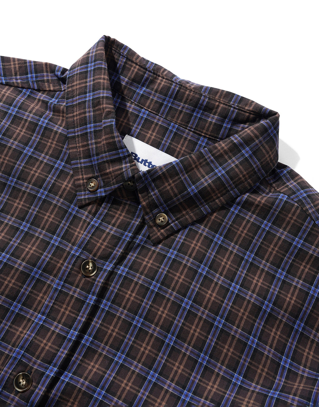 Plaid Shirt - Brown / Cobalt by Butter Goods - view 6