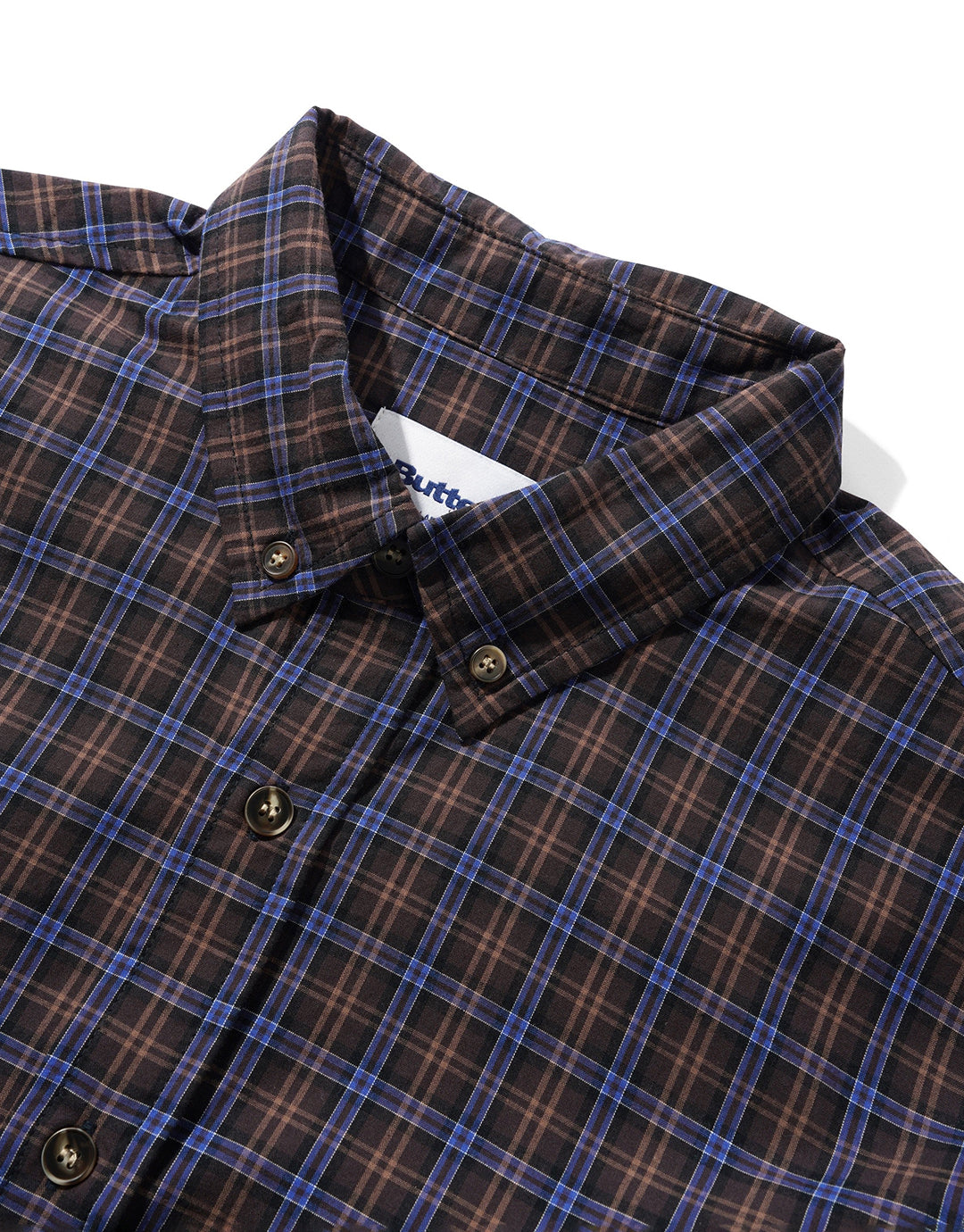 Plaid Shirt - Brown / Cobalt by Butter Goods - view 6