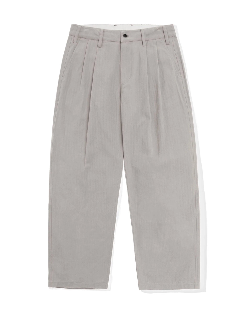 Pleated Trousers - Washed Light Grey by Butter Goods
