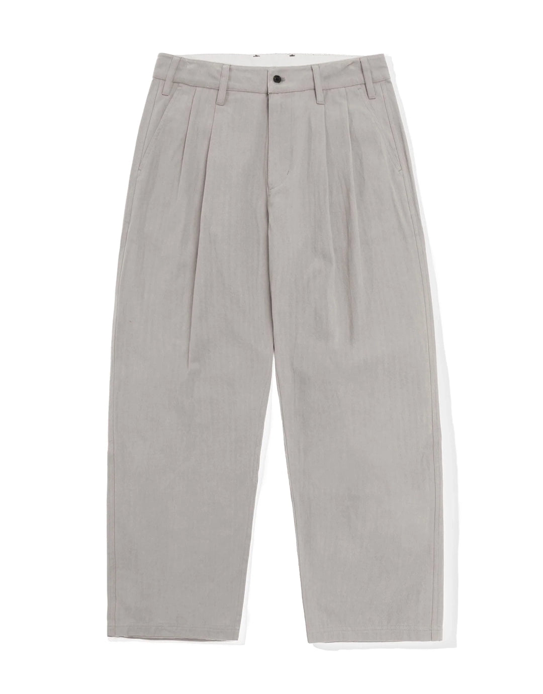 Pleated Trousers - Washed Light Grey by Butter Goods