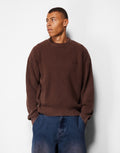 Distressed Waffle Knit Sweater - Washed Bark by Butter Goods