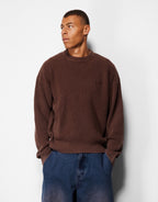 Distressed Waffle Knit Sweater - Washed Bark by Butter Goods
