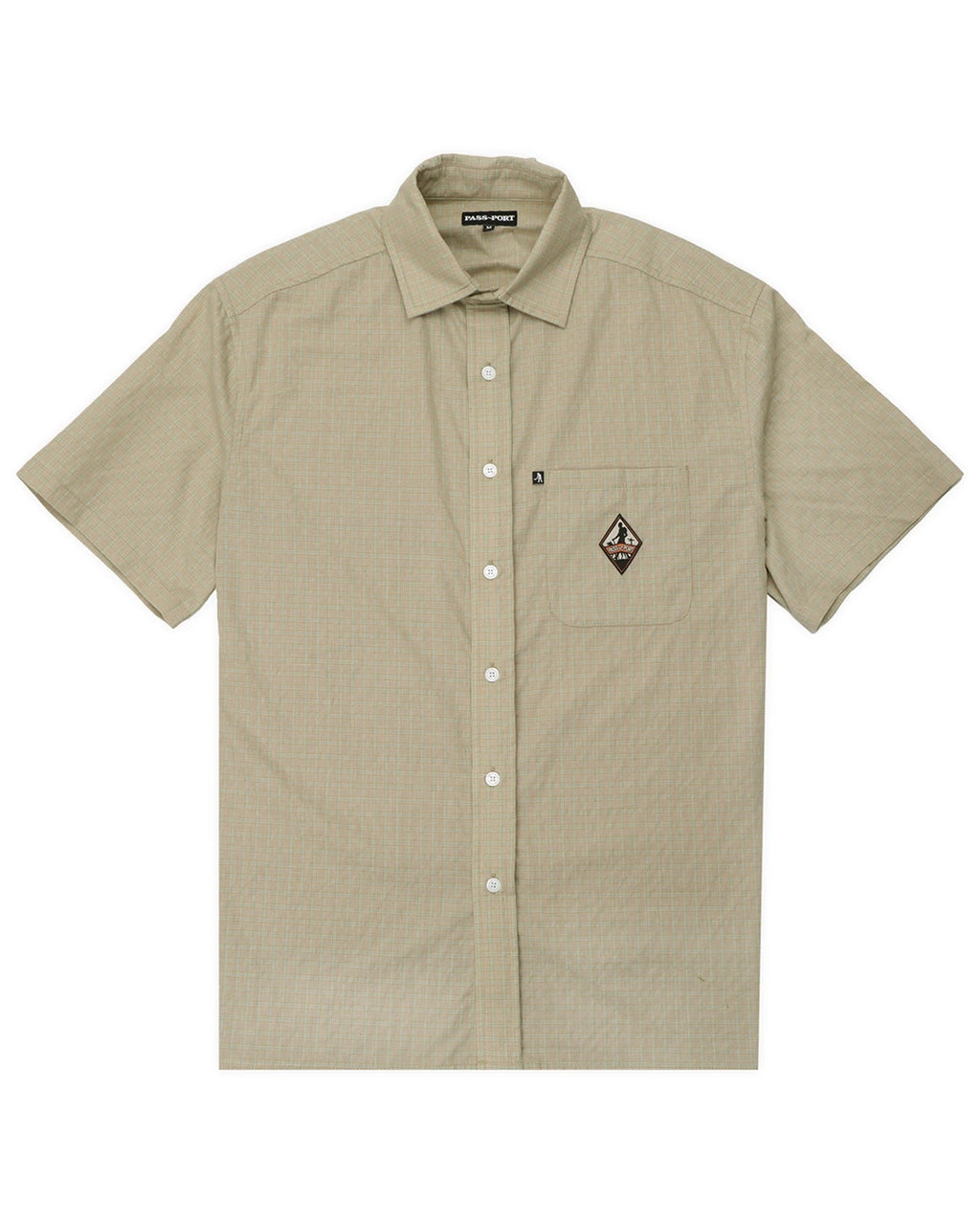 Wanderer Workers Check Shirt Short Sleeve - Khaki