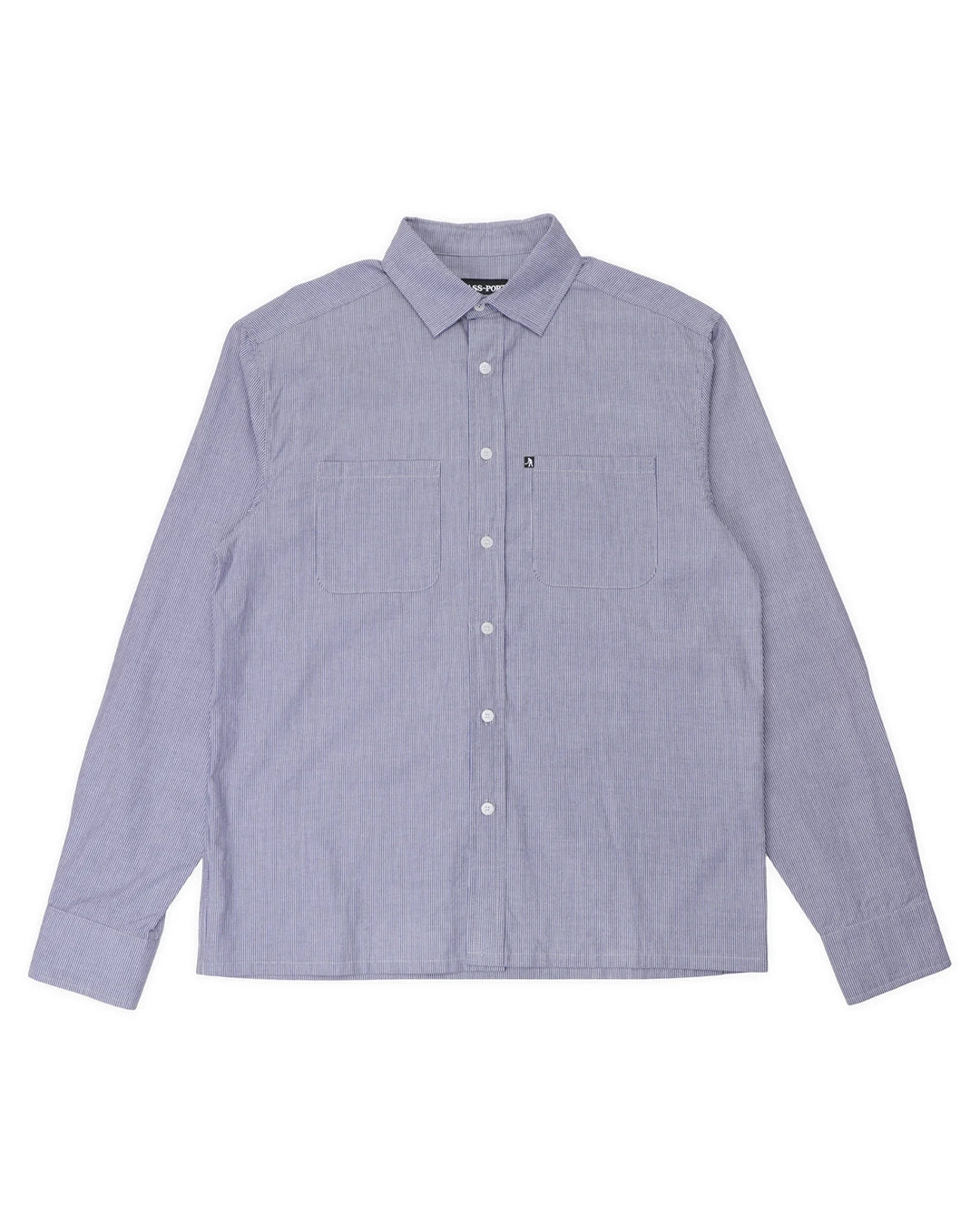 Workers Stripe Shirt Long Sleeve Shirt - Indigo