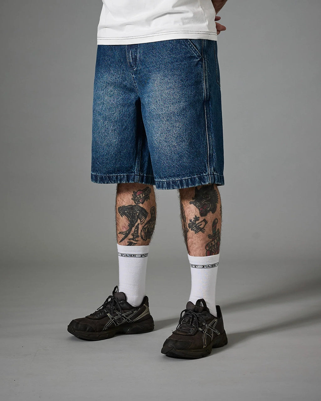 Workers Club Classic Jean Shorts - Washed Dark Indigo