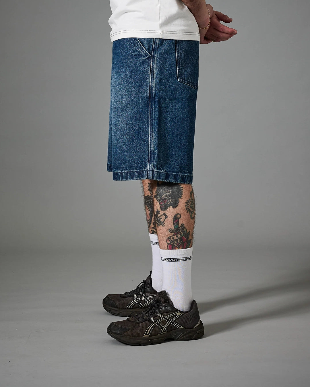 Workers Club Classic Jean Shorts - Washed Dark Indigo