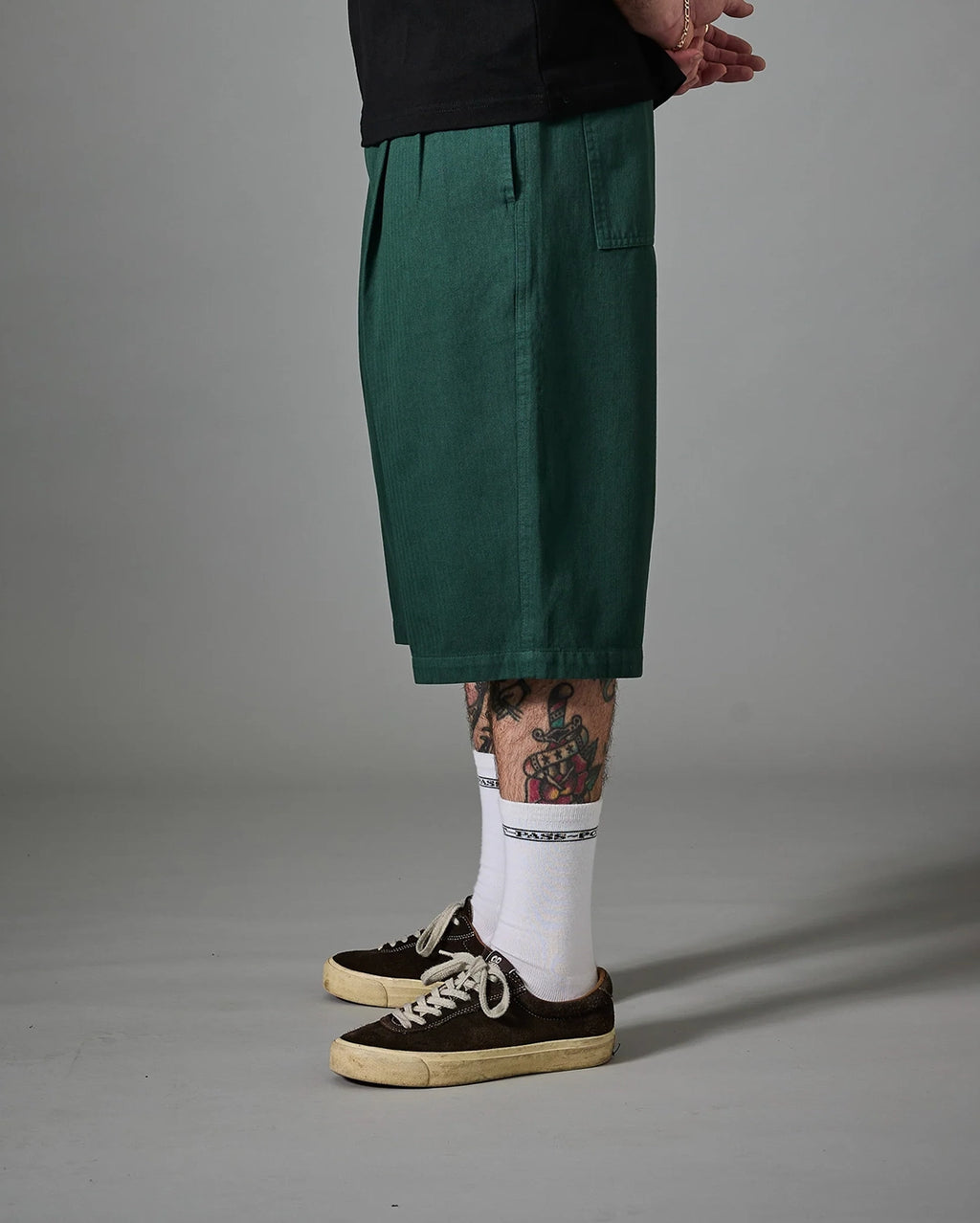 Herringbone Leagues Club Short - Hunter Green
