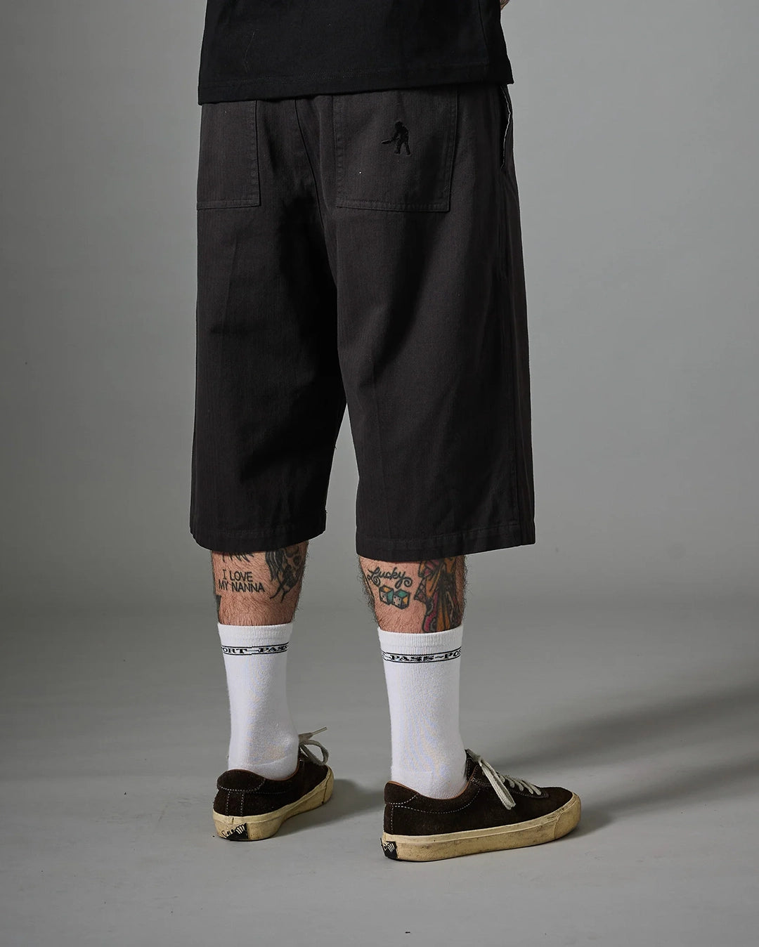Herringbone Leagues Club Short - Vintage Black