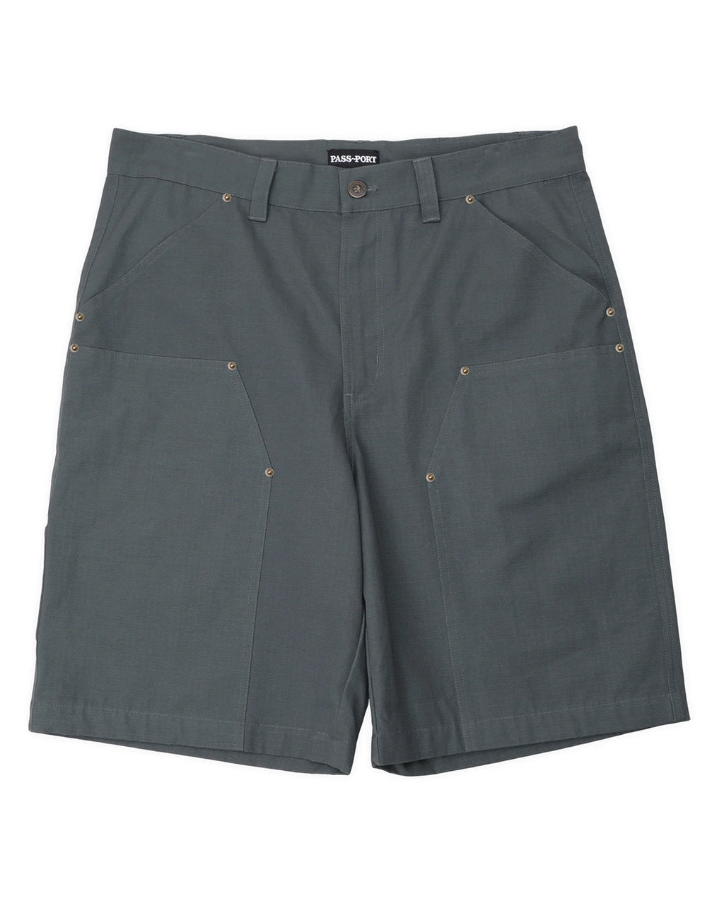 Ripstop Double Knee Diggers Club Short - Steel Blue