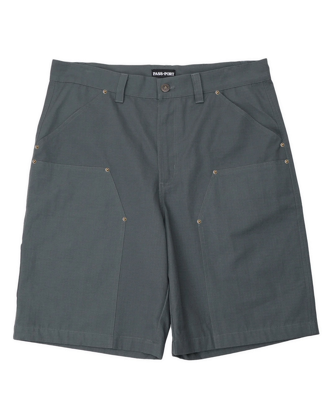 Ripstop Double Knee Diggers Club Short - Steel Blue