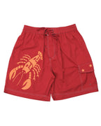 Seafood Staff Boardshorts - Lobster Red by Pass-Port