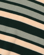 Striped Organic Knit Sweater - Dark Jade by Pass-Port - view 5